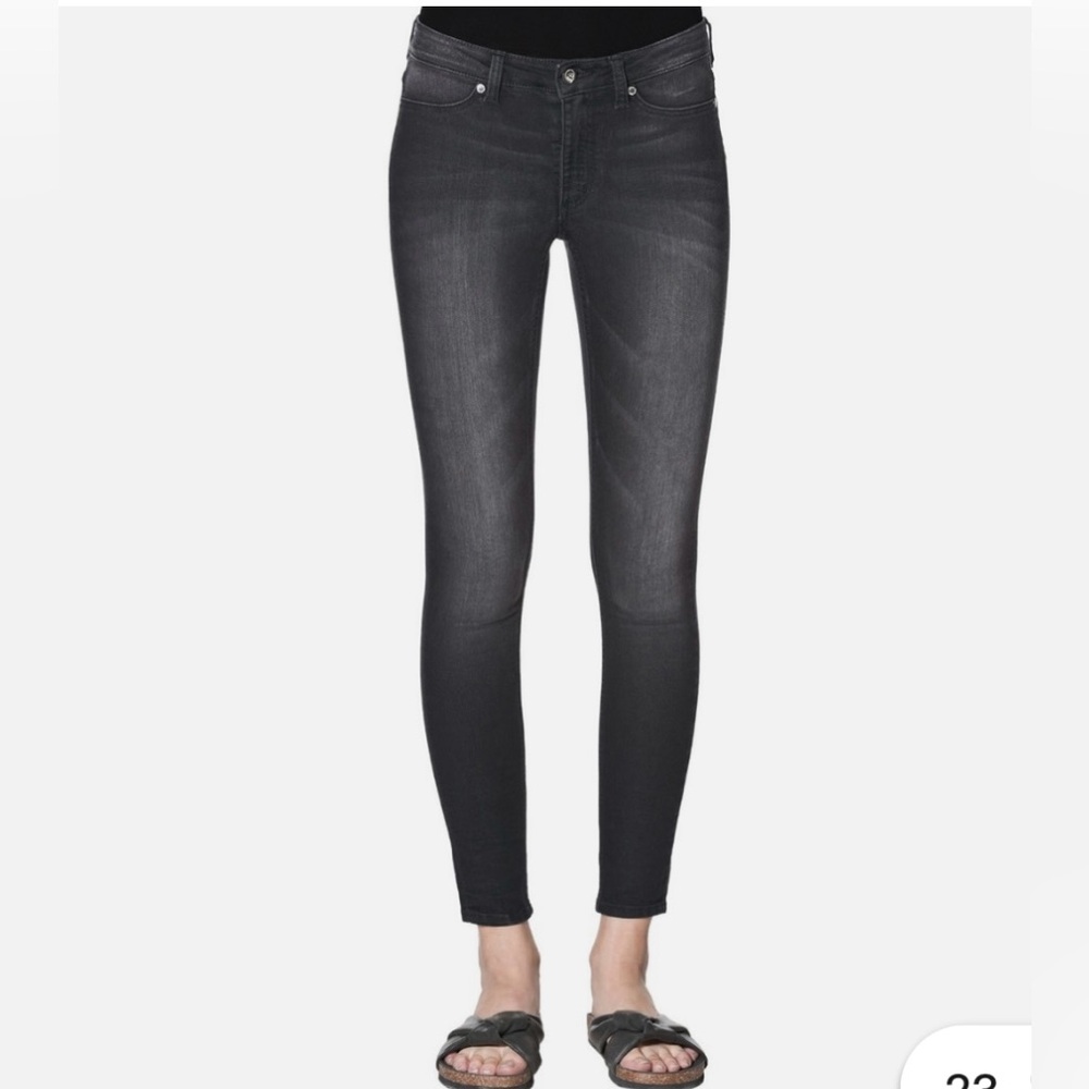 Cheap Monday High Spray Black Stone Skinny Jeans, Sz 24/25 - Picture 1 of 16